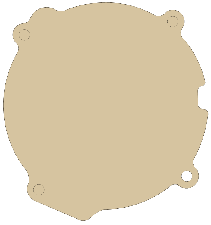Yamaha YZ125 Crankcase Cover gasket outline