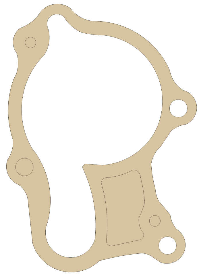 Yamaha YZ250 Housing Cover 2 gasket outline