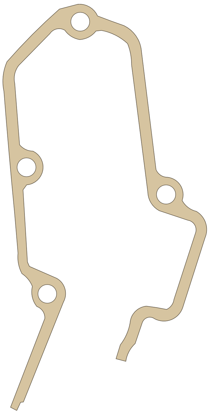 Yamaha YZ250 Gasket gasket outline