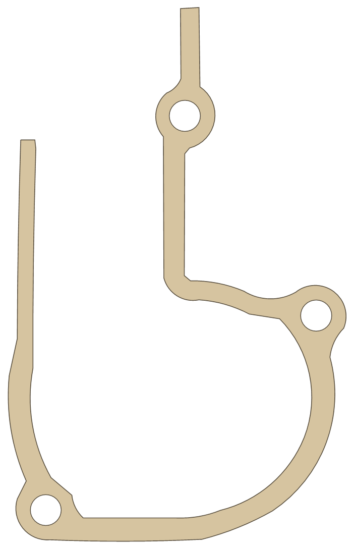 Yamaha YZ125 Gasket gasket outline