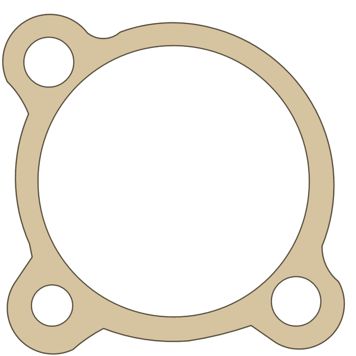 Yamaha Holder gasket outline, OEM 4DB-1131N-00, A material