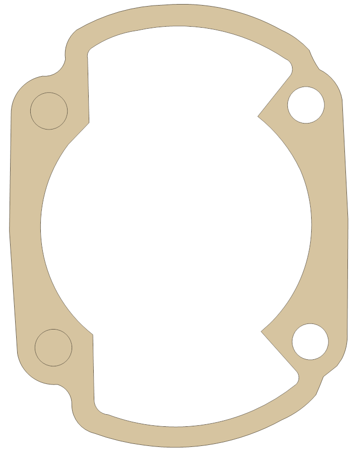 Yamaha RT2MX Cylinder Base gasket outline