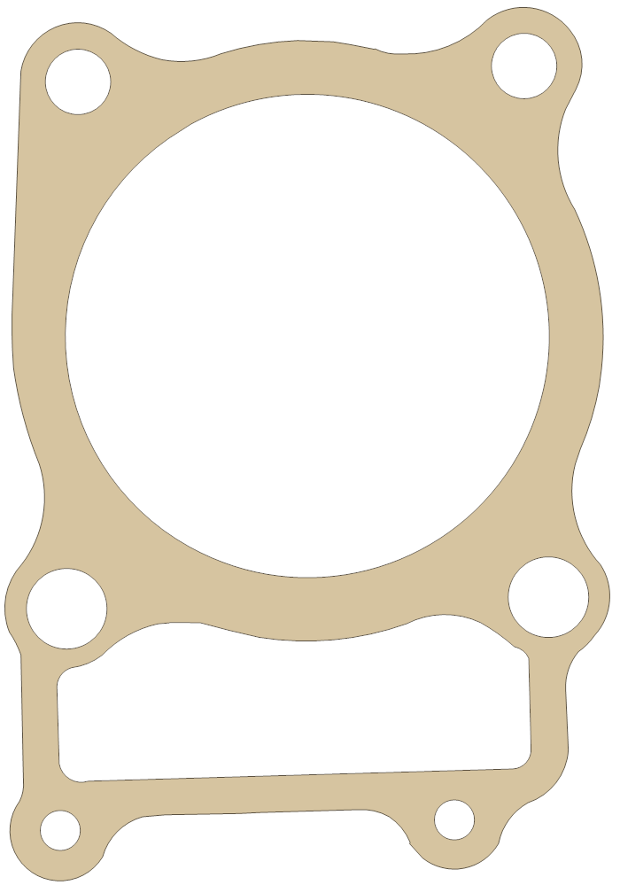 Yamaha TTR250 Cylinder Base gasket outline