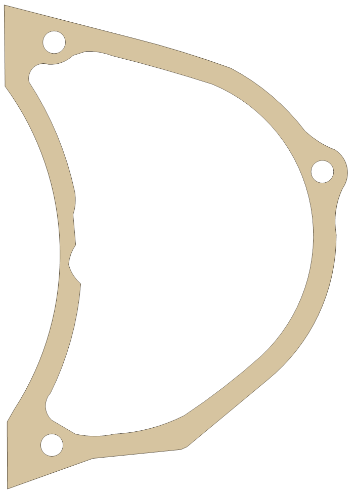 Yamaha SC500 Oil Pump Cover gasket outline
