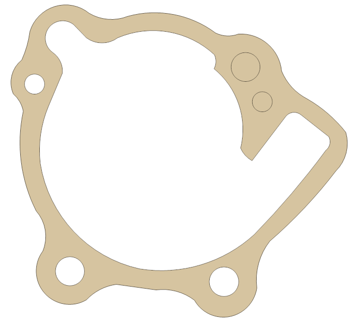 Yamaha Housing 2 gasket outline, OEM 5X2-12428-00, A material