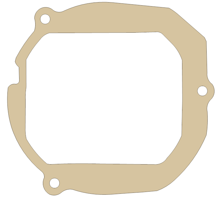 Yamaha YZ80 Crankcase Cover 1 gasket outline