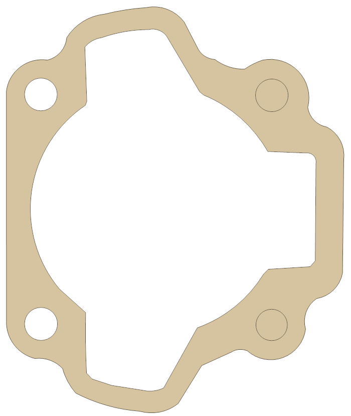 Yamaha PW80 Cylinder gasket outline