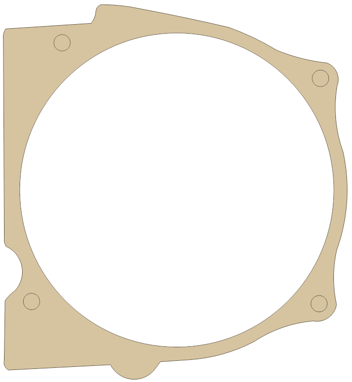 Yamaha Gasket 1 gasket outline, OEM 3UL-15455-00, A material