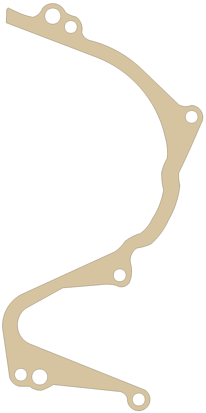Yamaha FZR1000 Crankcase gasket outline