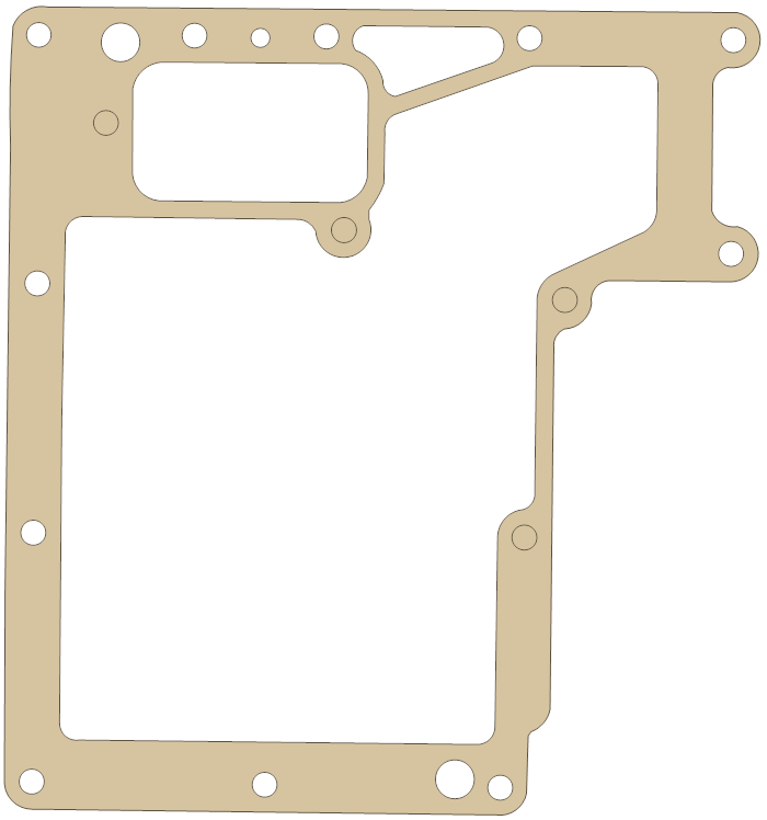 Yamaha 4WM-17932-00 gasket outline, OEM 4WM-17932-00, A material