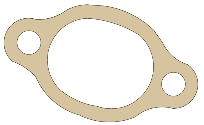 Yamaha 4BR-12213-00 gasket outline, OEM 4BR-12213-00, A material