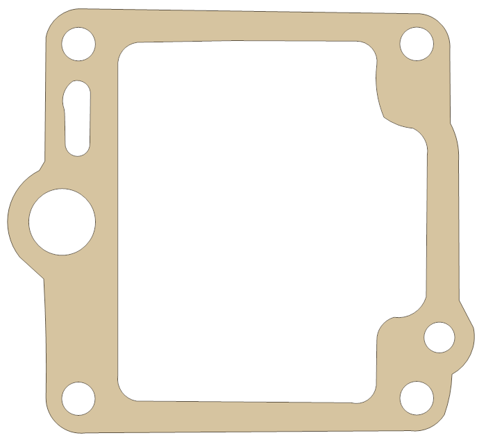 Yamaha 3XW-14984-00 gasket outline, OEM 3XW-14984-00, B material