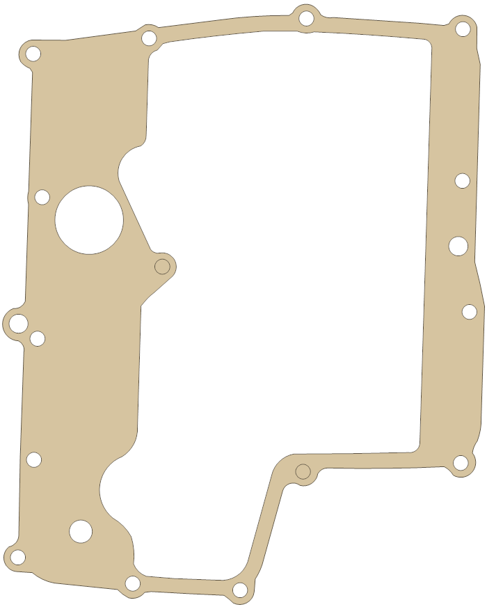Yamaha 4XV-13414-00 gasket outline, OEM 4XV-13414-00, A material