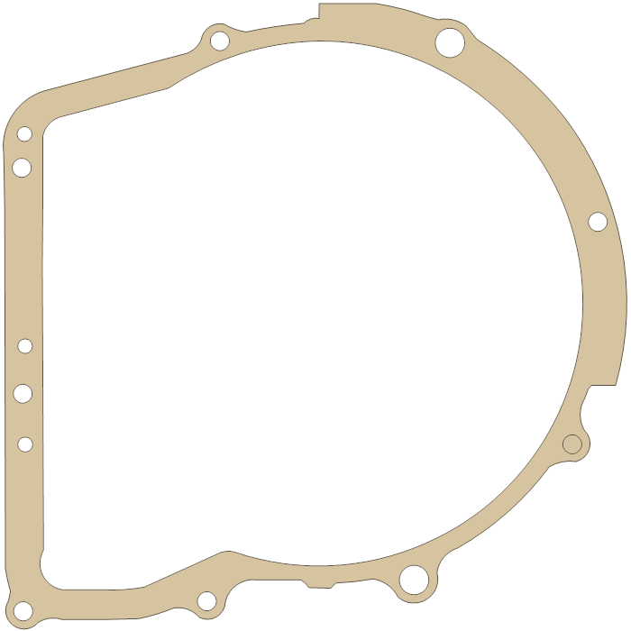 Yamaha XVZ13 Crankcase Cover 3 gasket outline
