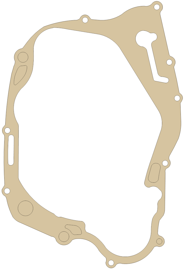 Yamaha 4EL-15461-03 gasket outline, OEM 4EL-15461-03, A material