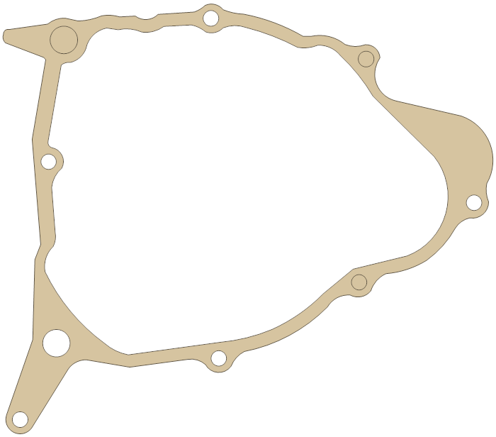 Yamaha XT225 Crankcase Cover 1 gasket outline