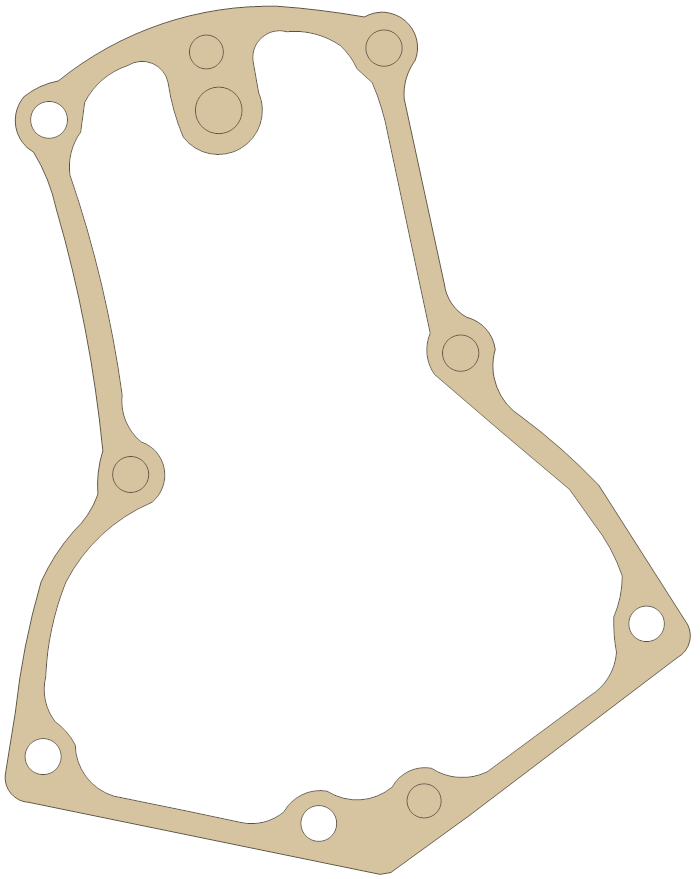 Yamaha 4WM-12286-00 gasket outline, OEM 4WM-12286-00, A material