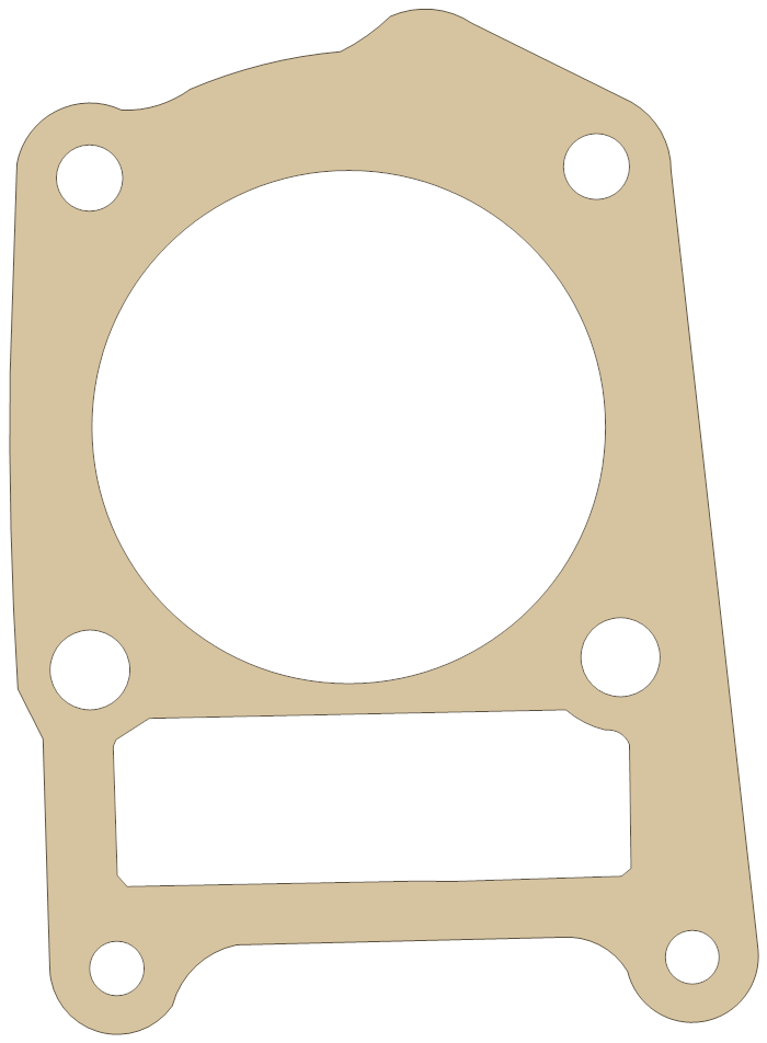 Yamaha 5HP-11351-00 gasket outline, OEM 5HP-11351-00, A material