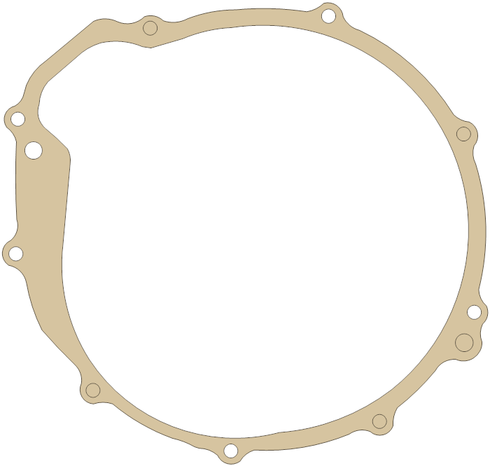 Yamaha 4NX-15462-01 gasket outline, OEM 4NX-15462-01, A material