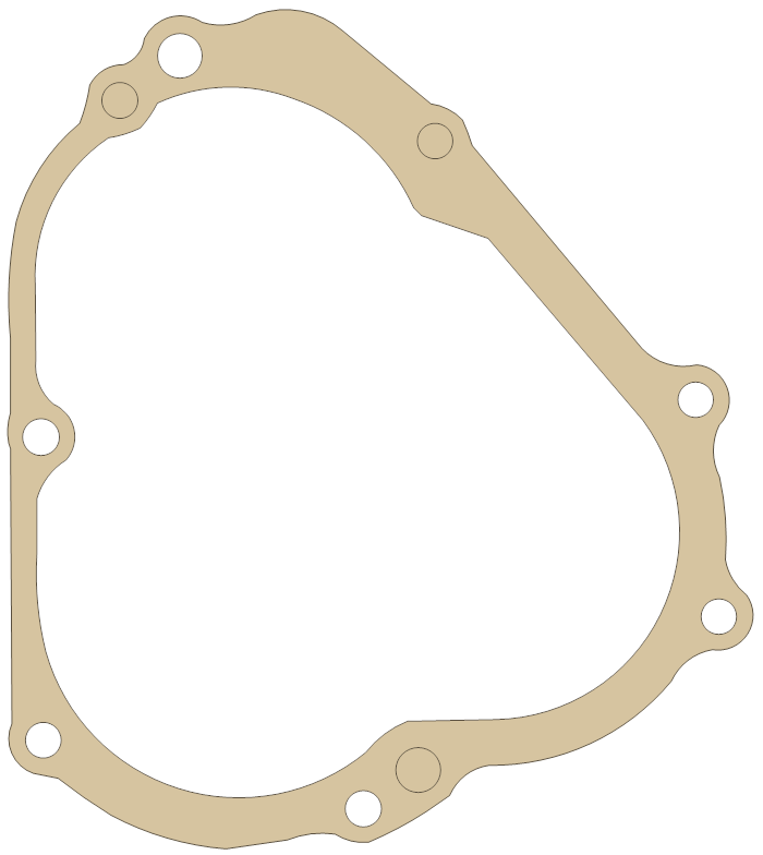 Yamaha 3VD-15456-00 gasket outline, OEM 3VD-15456-00, A material