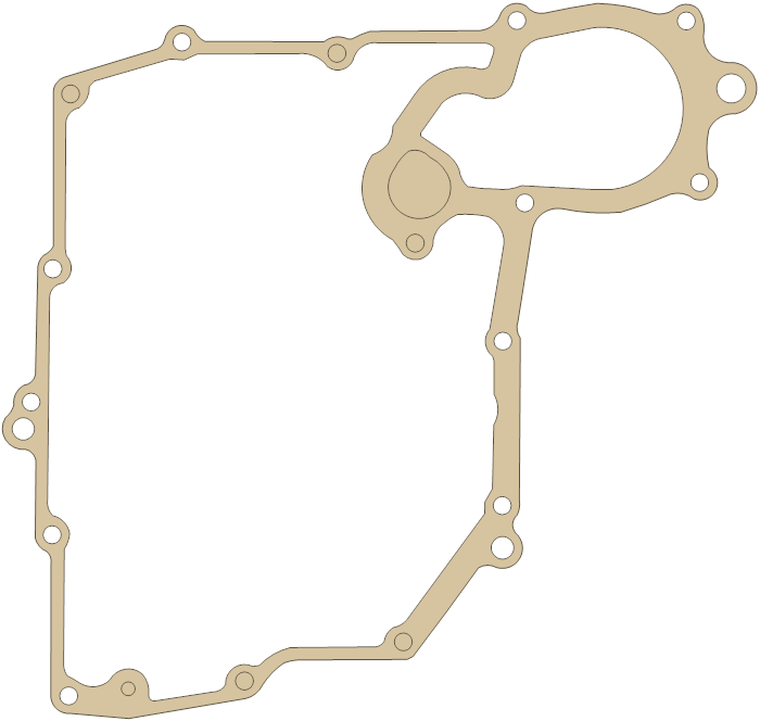 Yamaha 3VD-13414-00 gasket outline, OEM 3VD-13414-00, A material