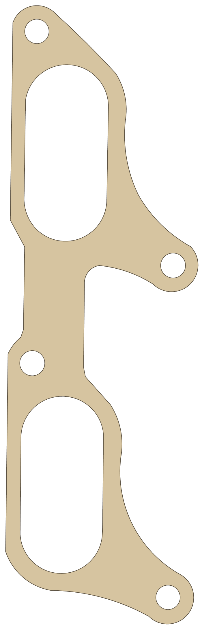 Yamaha 4FM-13556-01 gasket outline, OEM 4FM-13556-01, A material