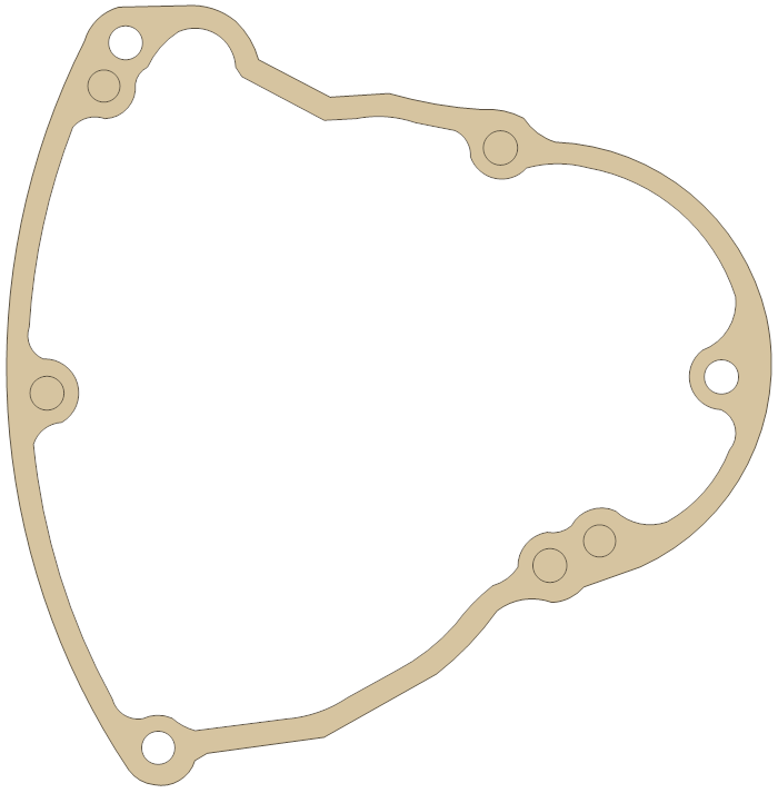 Yamaha 4WM-15462-00 gasket outline, OEM 4WM-15462-00, A material