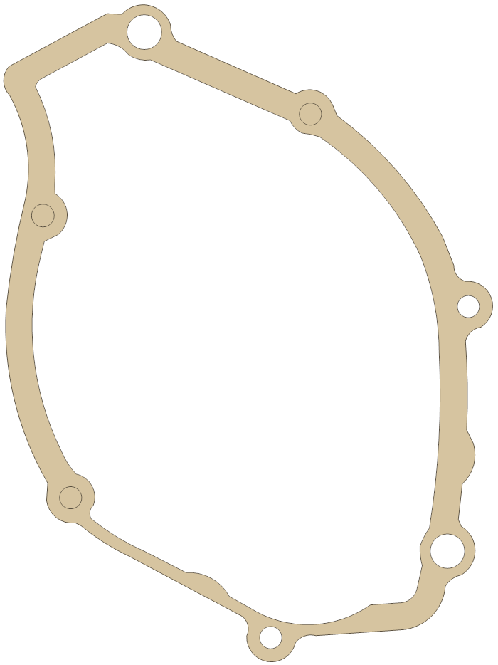 Yamaha 5HP-15451-00 gasket outline, OEM 5HP-15451-00, A material