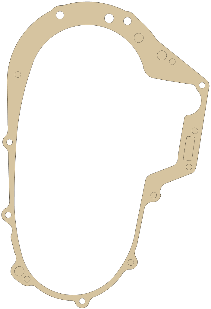 Yamaha 4WM-17929-00 gasket outline, OEM 4WM-17929-00, A material