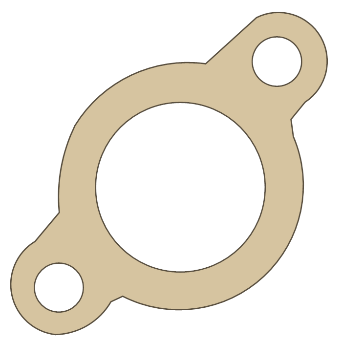 Yamaha RD350 Pump Case gasket outline