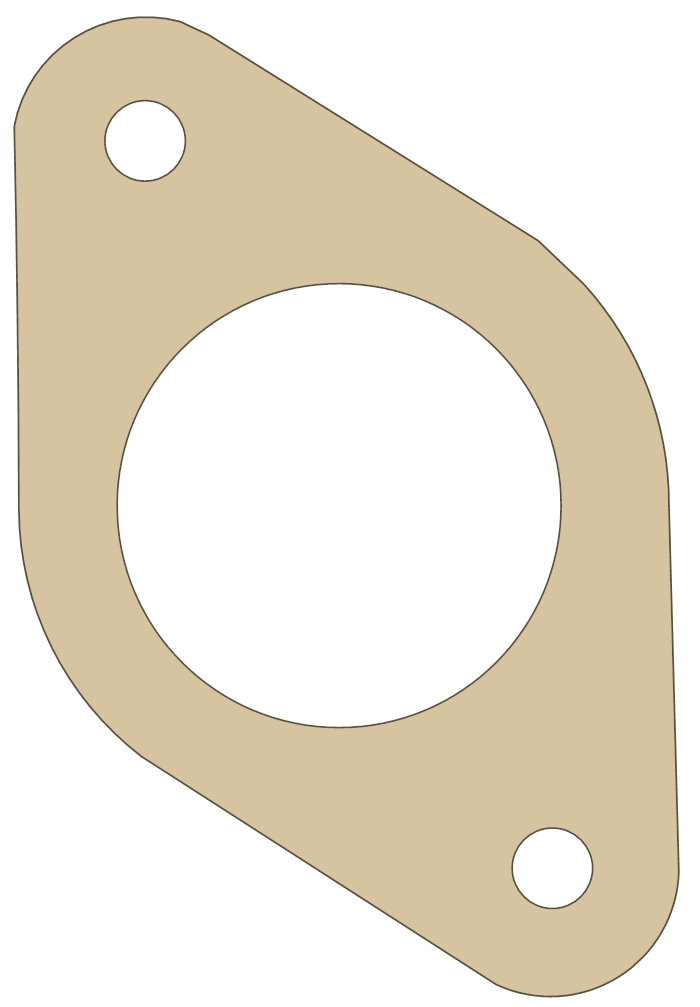 Yamaha 28mm Carburetor gasket outline