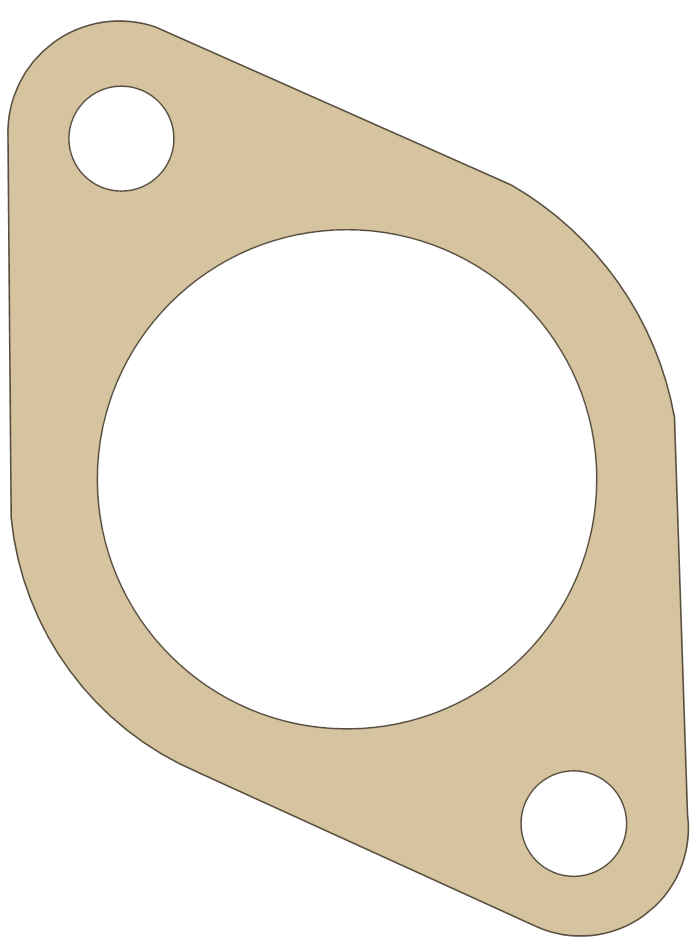 Yamaha 44mm Carburetor gasket outline