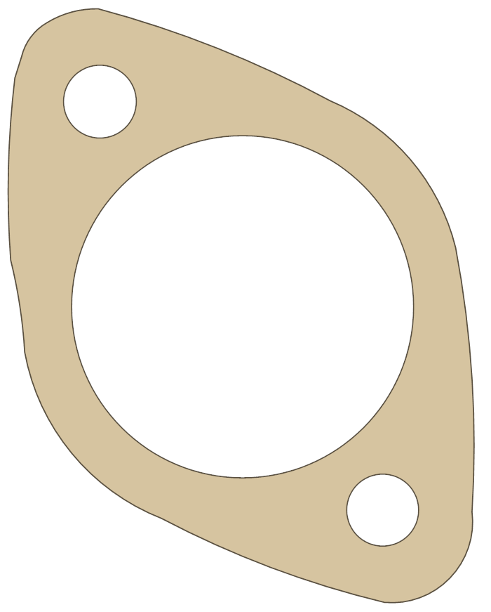 Yamaha 38mm Carburetor gasket outline