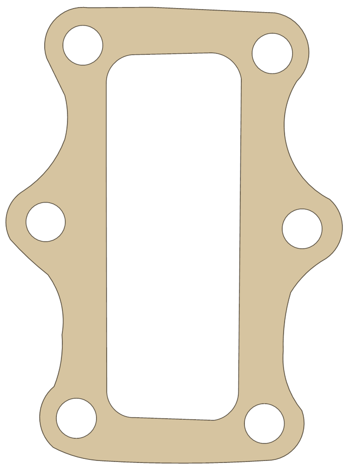 Yamaha TX650 Tensioner gasket outline