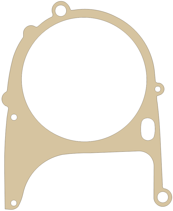 Yamaha XS1 Crankcase gasket outline