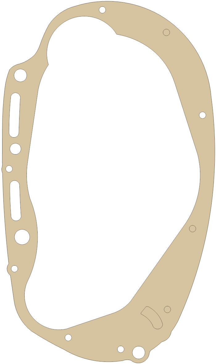 Yamaha TX650 Clutch Cover gasket outline