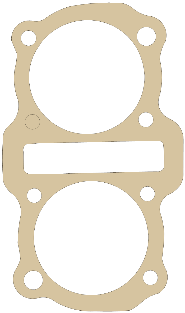 Yamaha XS2 Cylinder Base gasket outline