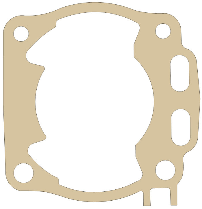 Yamaha YZ250 Cylinder Base gasket outline