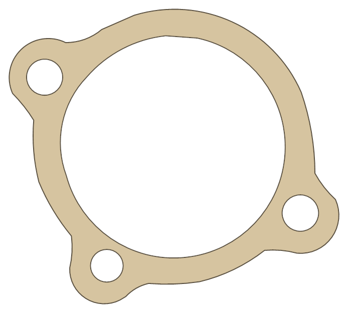 Yamaha Holder gasket outline, OEM 3JE-1131N-10, A material