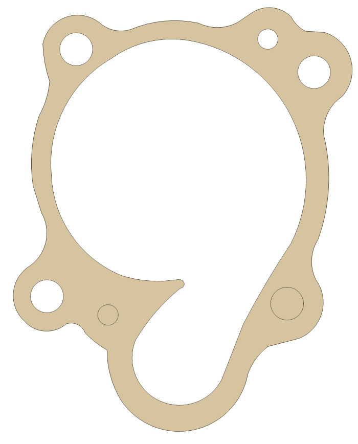 Yamaha Housing Cover 2 gasket outline, OEM 2VM-12428-11, A material