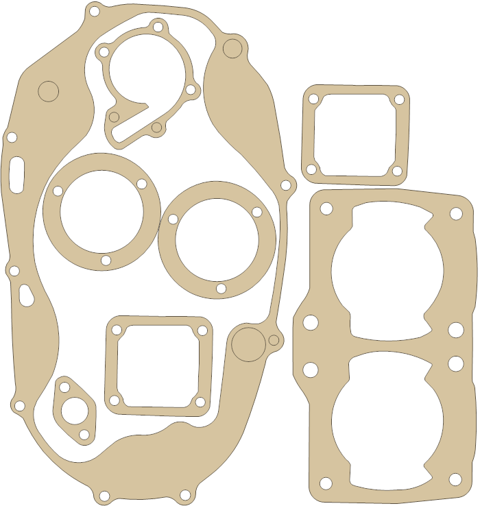 Yamaha  SET A-1 gasket outline, OEM Matched Base Gasket, A material