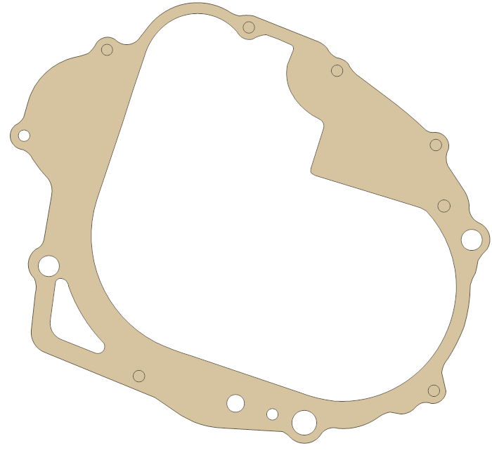 Yamaha Carburetor Cover 3 gasket outline, OEM 21V-15462-00, A material