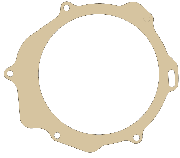 Yamaha YFM200 Starter Case gasket outline