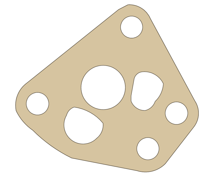 Yamaha YFM200 Pump Cover gasket outline