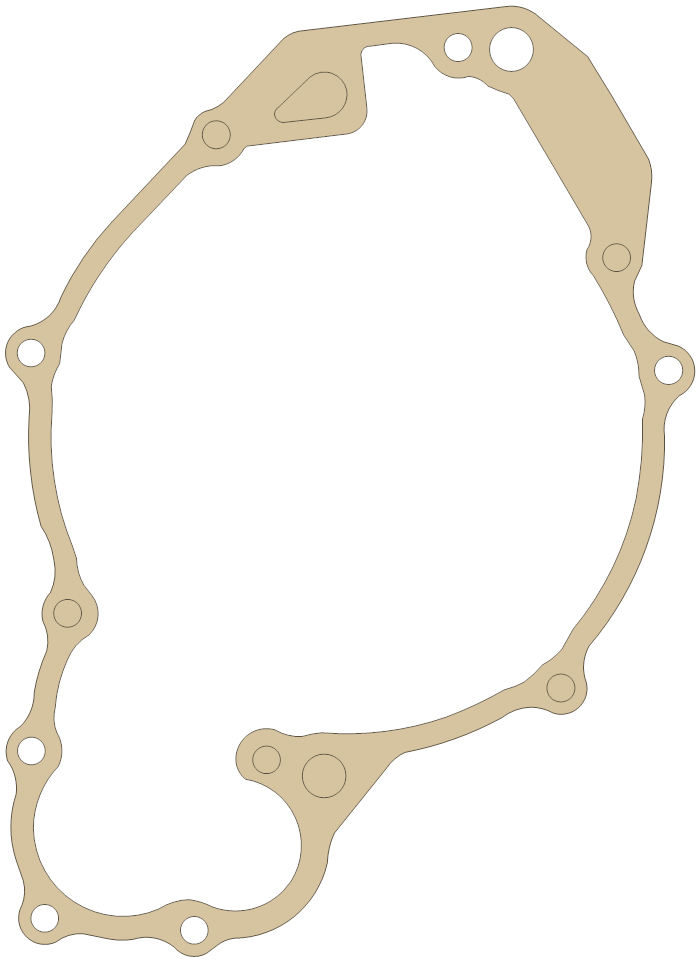 Yamaha XV17 Crankcase Cover 2 gasket outline