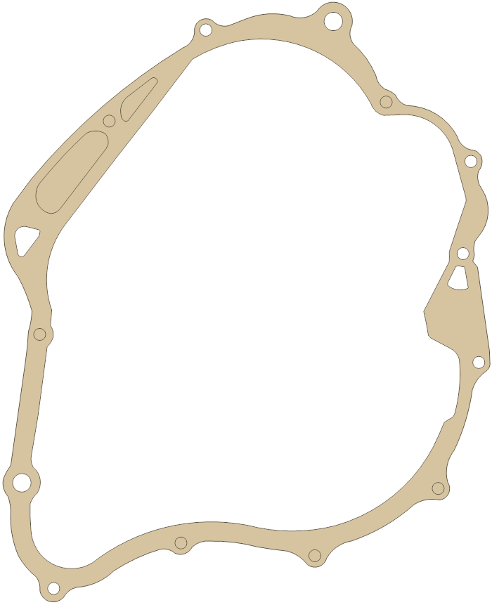 Yamaha XVS11 Crankcase Cover 1 gasket outline