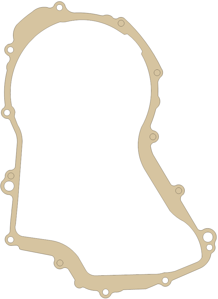Yamaha YFM400S Big Bear Cover 1 gasket outline