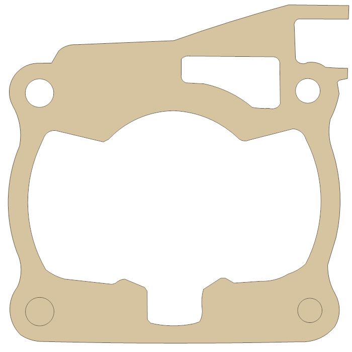 Yamaha YZ125 Cylinder Base gasket outline