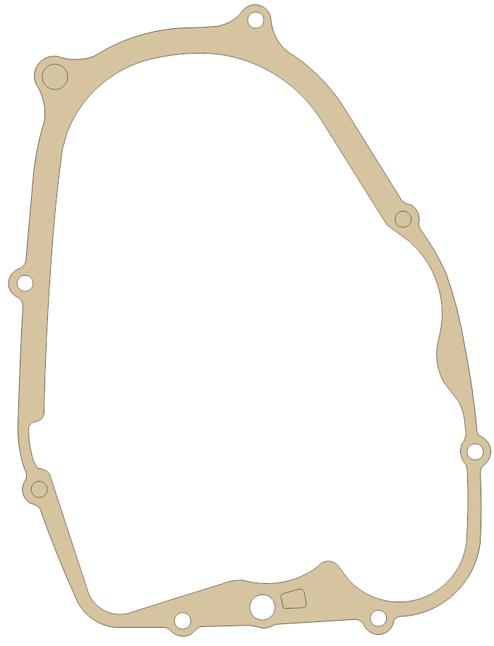 Yamaha Crankcase Cover 2 gasket outline, OEM 4L0-15461-00, A material