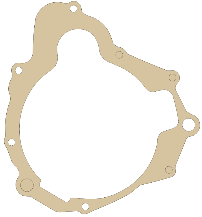 Yamaha YFM250 Crankcase Cover gasket outline